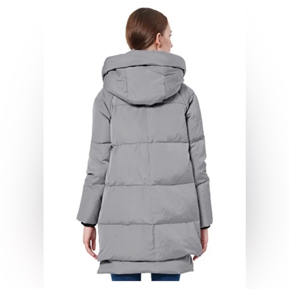 Orolay Down Puffer Jacket Quilted Longline Winter Jacket Gray Women’s Small NEW - Picture 2 of 14